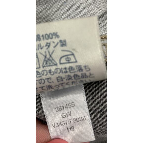 Lands' End Traditional Fit Jeans Mens Size 36 Distress‎ Grunge Black Faded Denim - Picture 5 of 10